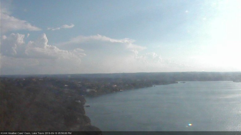 Lake Travis webcam, September 10, 2019 5:00 PM CT