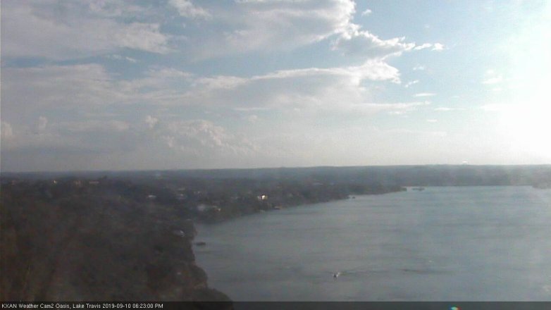 Lake Travis webcam, September 10, 2019 5:25 PM CT