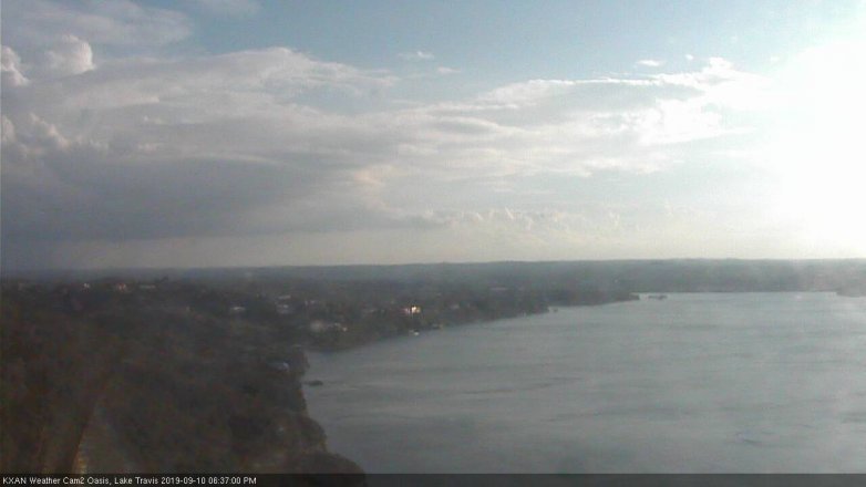 Lake Travis webcam, September 10, 2019 5:40 PM CT