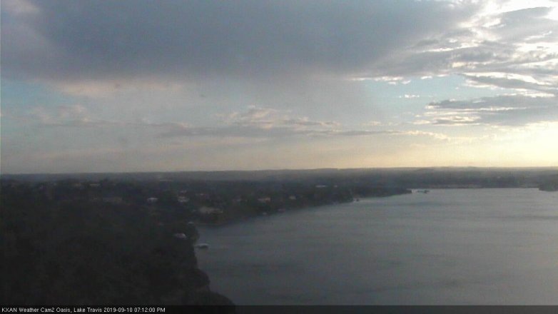 Lake Travis webcam, September 10, 2019 6:15 PM CT