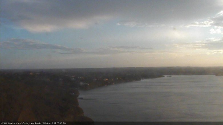 Lake Travis webcam, September 10, 2019 6:25 PM CT