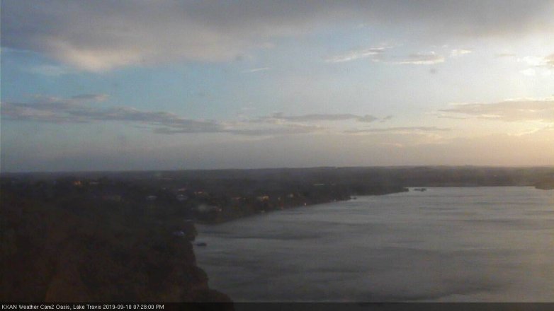 Lake Travis webcam, September 10, 2019 6:30 PM CT