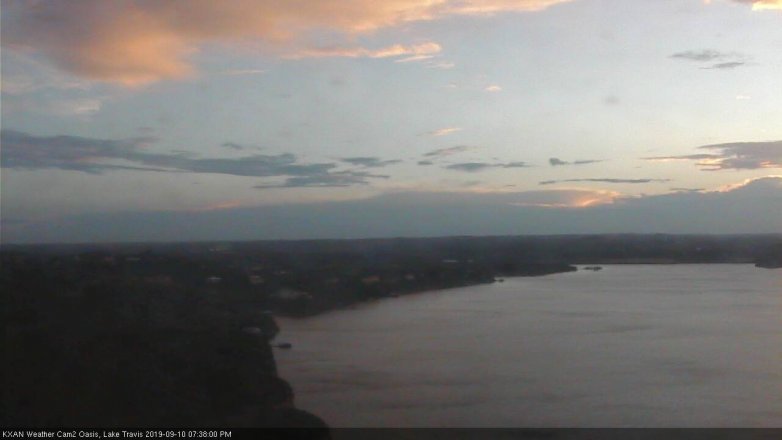 Lake Travis webcam, September 10, 2019 6:40 PM CT