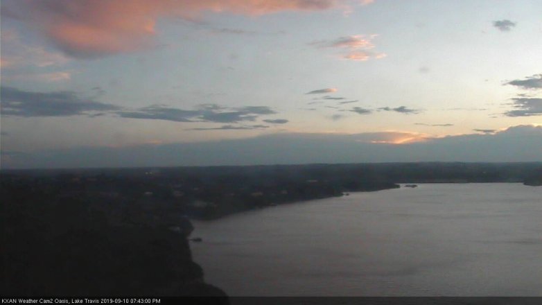 Lake Travis webcam, September 10, 2019 6:45 PM CT