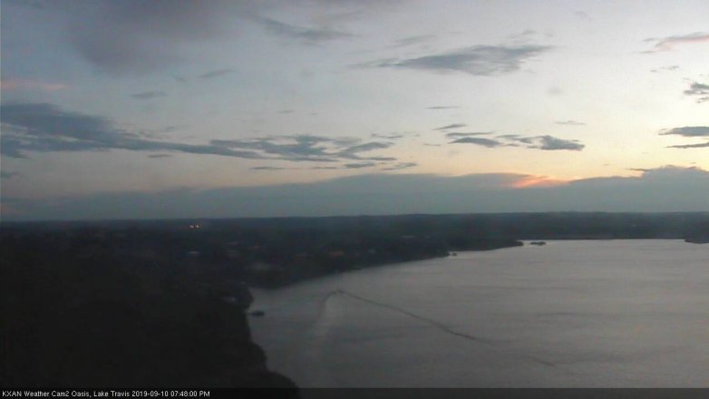 Lake Travis webcam, September 10, 2019 6:50 PM CT