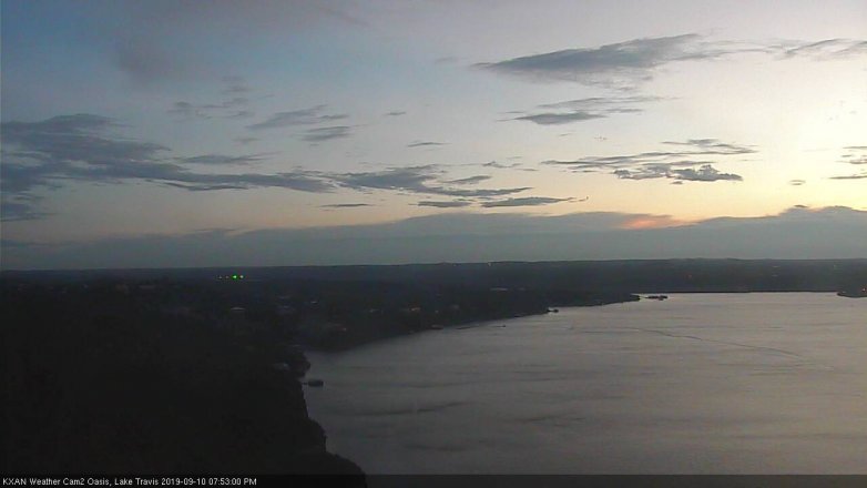 Lake Travis webcam, September 10, 2019 6:55 PM CT