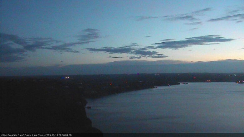 Lake Travis webcam, September 10, 2019 7:05 PM CT