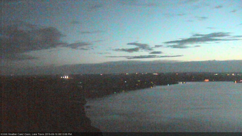 Lake Travis webcam, September 10, 2019 7:15 PM CT