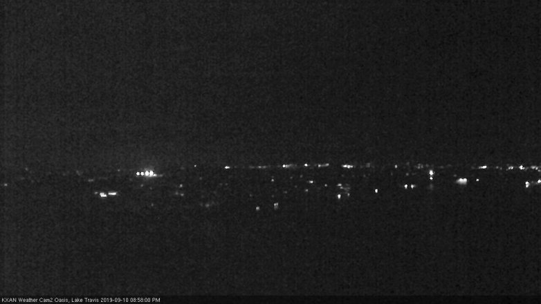 Lake Travis webcam, September 10, 2019 8:00 PM CT