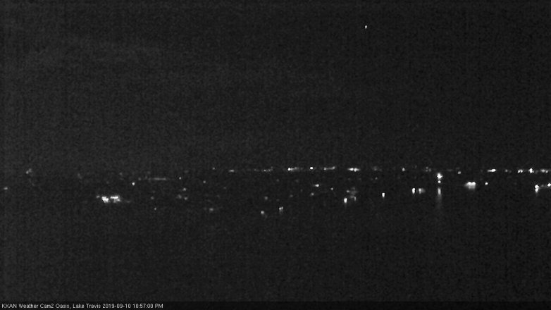 Lake Travis webcam, September 10, 2019 10:00 PM CT
