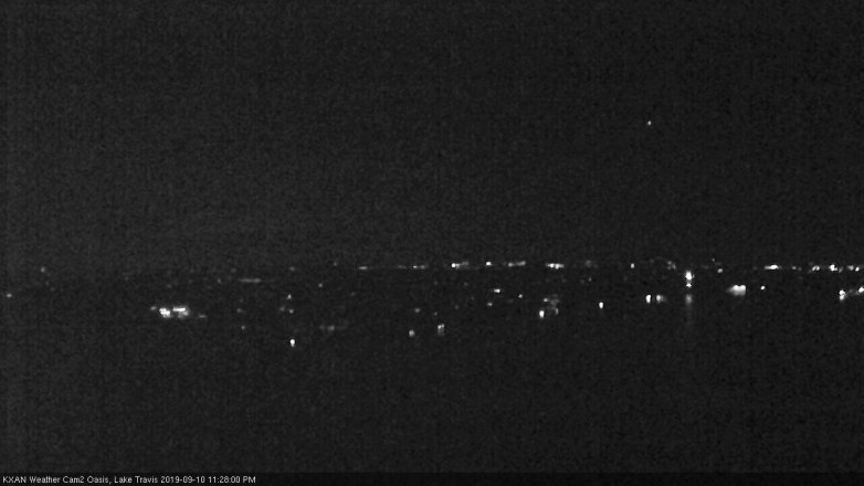 Lake Travis webcam, September 10, 2019 10:30 PM CT