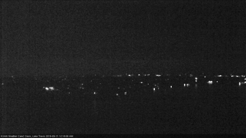 Lake Travis webcam, September 10, 2019 11:20 PM CT