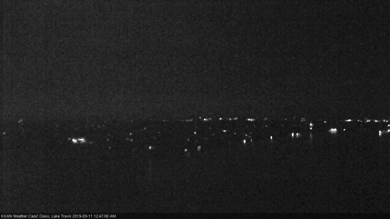 Lake Travis webcam, September 10, 2019 11:50 PM CT