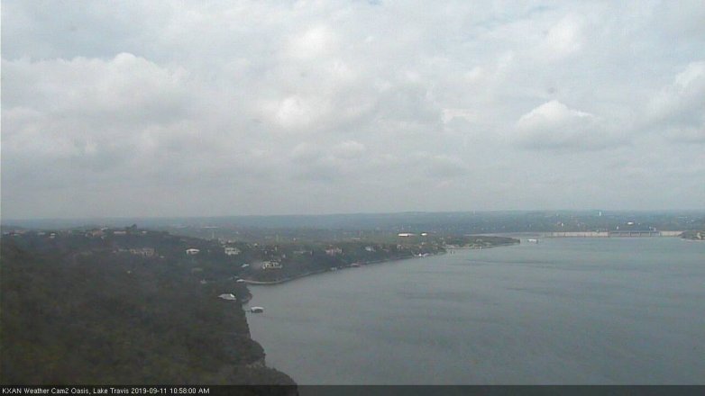 Lake Travis webcam, September 11, 2019 10:00 AM CT