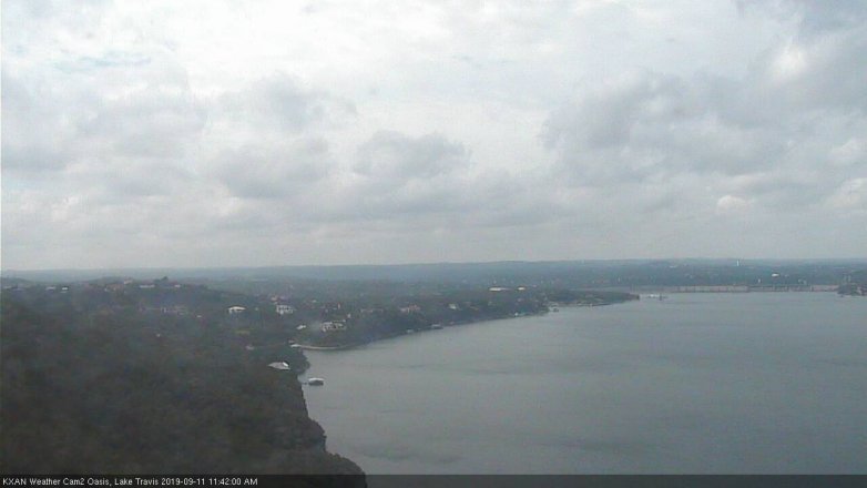 Lake Travis webcam, September 11, 2019 10:45 AM CT