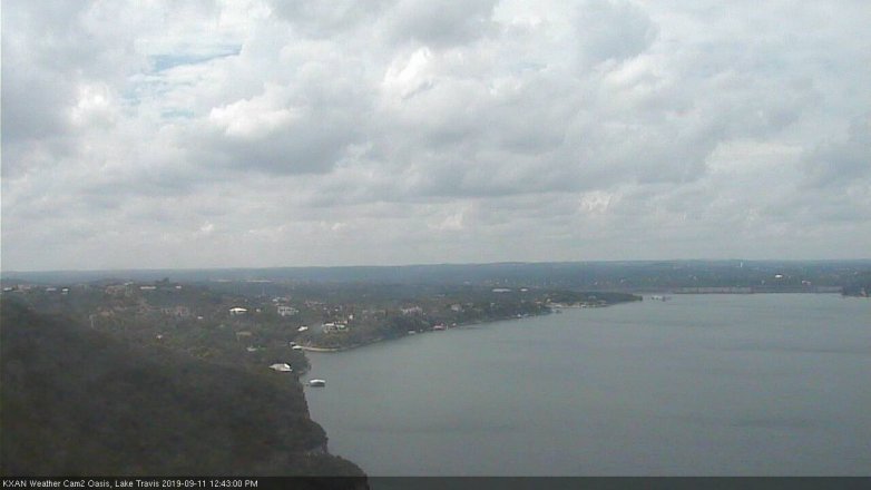 Lake Travis webcam, September 11, 2019 11:45 AM CT