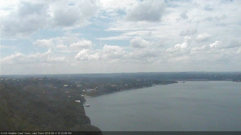 Lake Travis webcam, September 11, 2019 12:25 PM CT