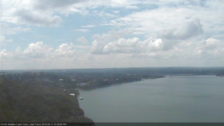 Lake Travis webcam, September 11, 2019 12:30 PM CT