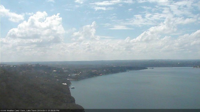 Lake Travis webcam, September 11, 2019 1:00 PM CT