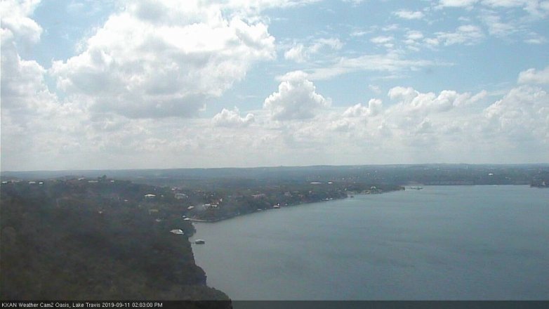 Lake Travis webcam, September 11, 2019 1:05 PM CT