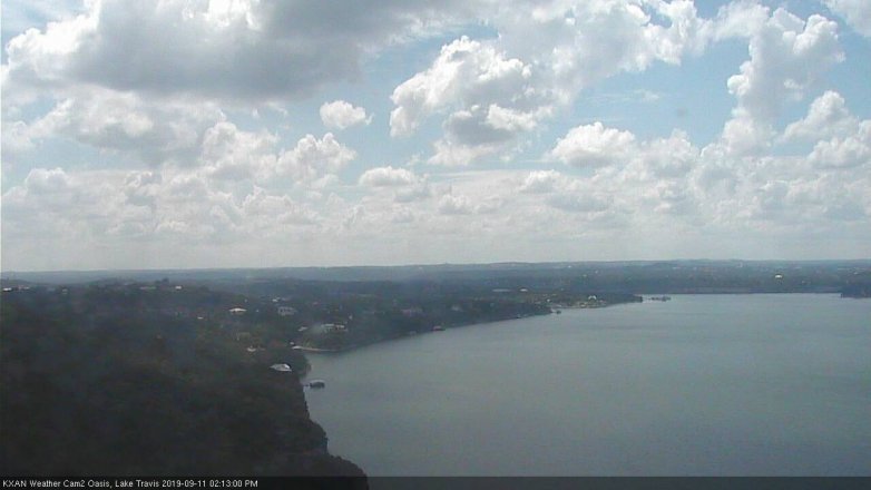 Lake Travis webcam, September 11, 2019 1:15 PM CT