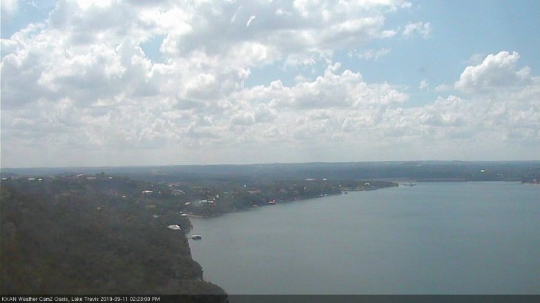 Lake Travis webcam, September 11, 2019 1:25 PM CT