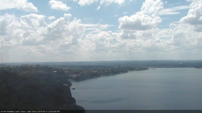 Lake Travis webcam, September 11, 2019 1:45 PM CT