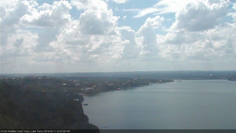 Lake Travis webcam, September 11, 2019 1:50 PM CT