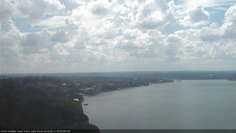 Lake Travis webcam, September 11, 2019 1:55 PM CT