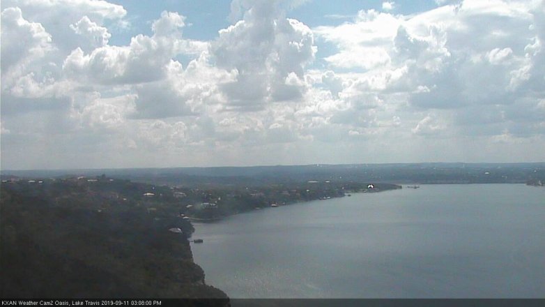Lake Travis webcam, September 11, 2019 2:10 PM CT