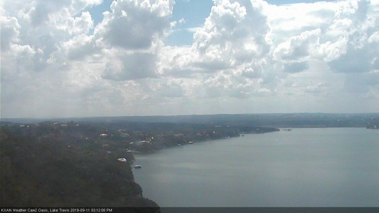 Lake Travis webcam, September 11, 2019 2:15 PM CT