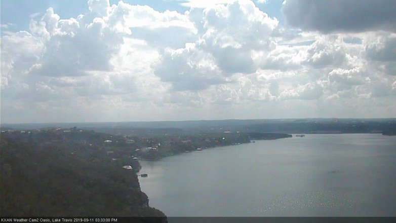 Lake Travis webcam, September 11, 2019 2:35 PM CT
