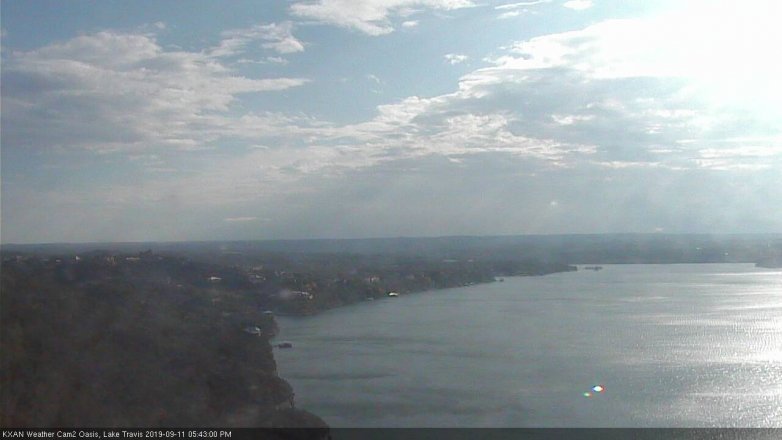 Lake Travis webcam, September 11, 2019 4:45 PM CT