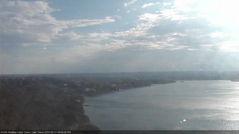 Lake Travis webcam, September 11, 2019 4:50 PM CT