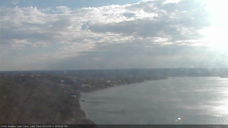 Lake Travis webcam, September 11, 2019 5:00 PM CT