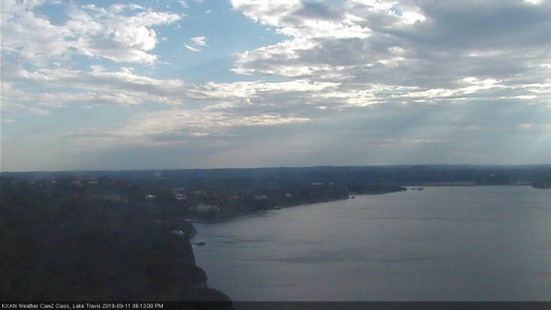 Lake Travis webcam, September 11, 2019 5:15 PM CT