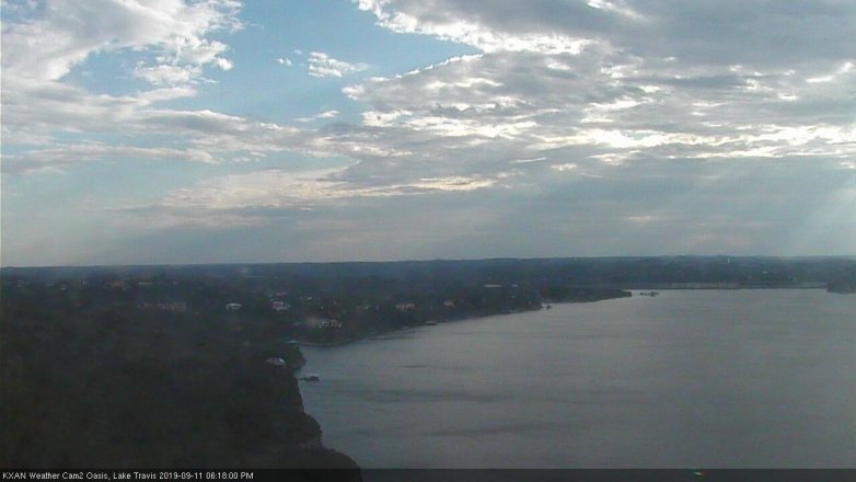 Lake Travis webcam, September 11, 2019 5:20 PM CT