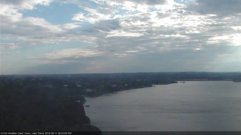 Lake Travis webcam, September 11, 2019 5:25 PM CT