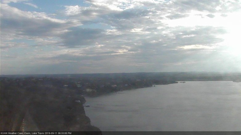 Lake Travis webcam, September 11, 2019 5:35 PM CT