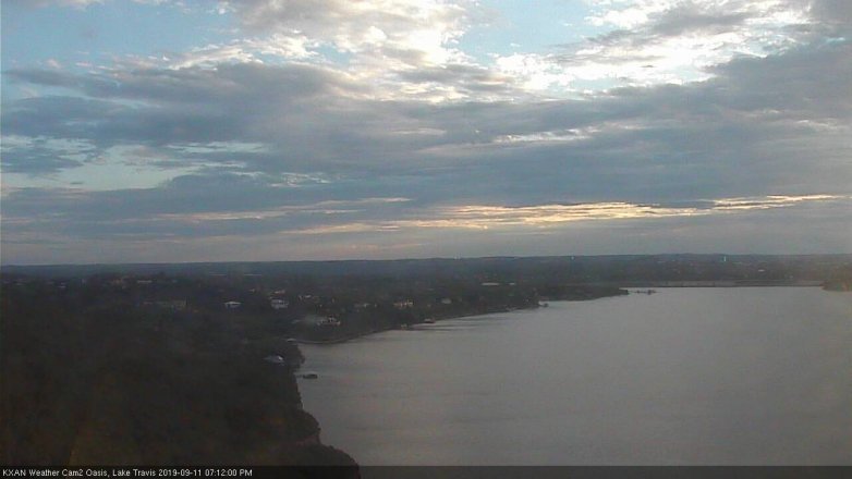 Lake Travis webcam, September 11, 2019 6:15 PM CT