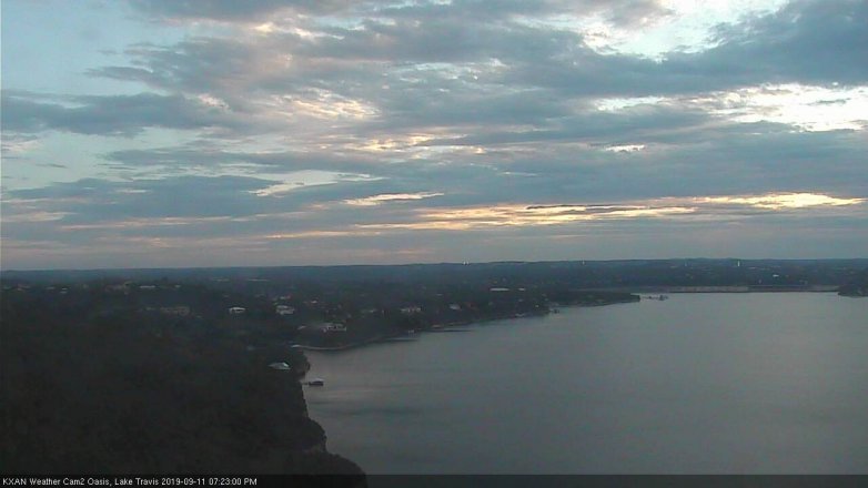 Lake Travis webcam, September 11, 2019 6:25 PM CT