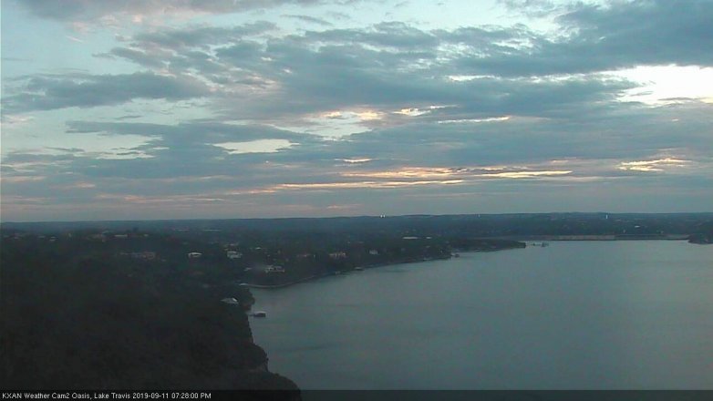 Lake Travis webcam, September 11, 2019 6:30 PM CT
