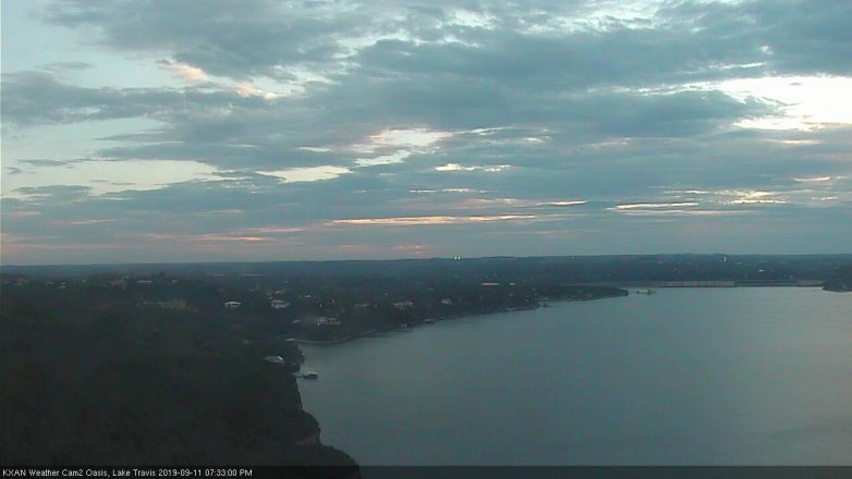 Lake Travis webcam, September 11, 2019 6:35 PM CT