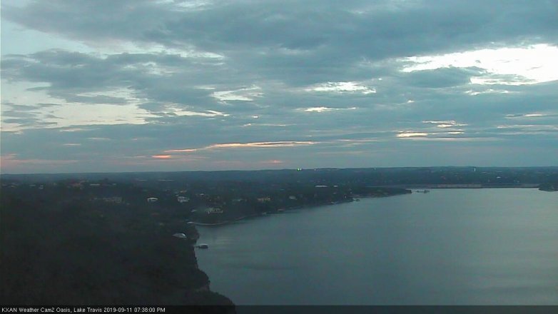 Lake Travis webcam, September 11, 2019 6:40 PM CT