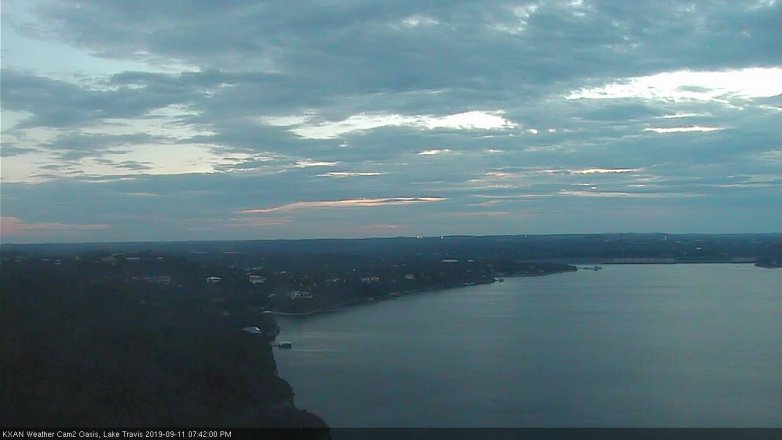 Lake Travis webcam, September 11, 2019 6:45 PM CT