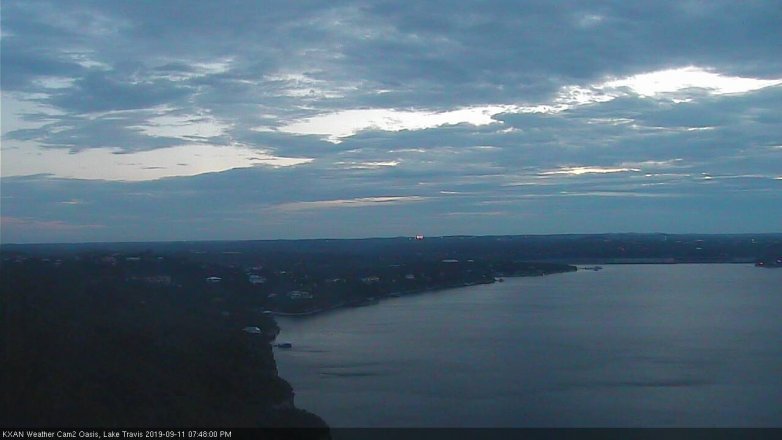 Lake Travis webcam, September 11, 2019 6:50 PM CT
