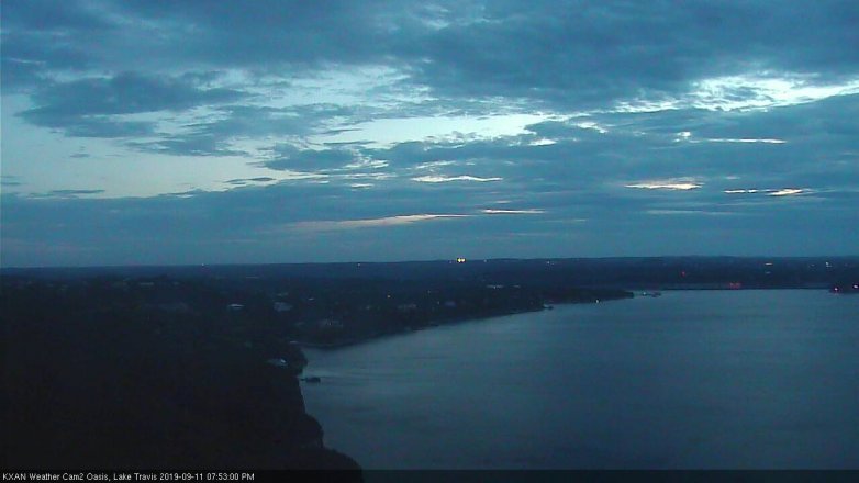 Lake Travis webcam, September 11, 2019 6:55 PM CT
