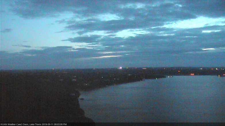 Lake Travis webcam, September 11, 2019 7:05 PM CT