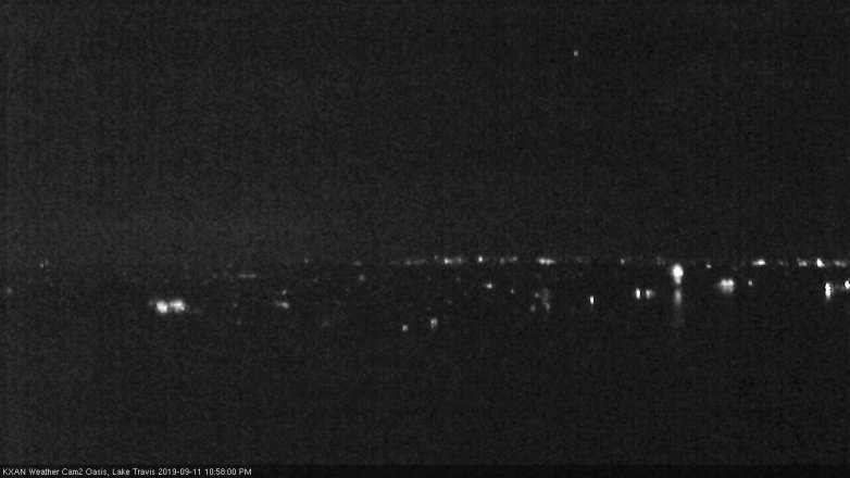 Lake Travis webcam, September 11, 2019 10:00 PM CT