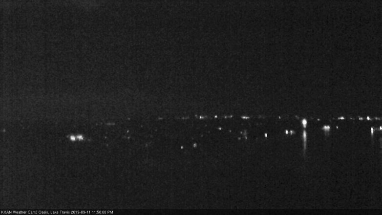 Lake Travis webcam, September 11, 2019 11:00 PM CT
